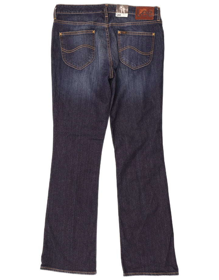 Lee Womens Bootcut Jeans W34 L33 Azul Marinho Algodão