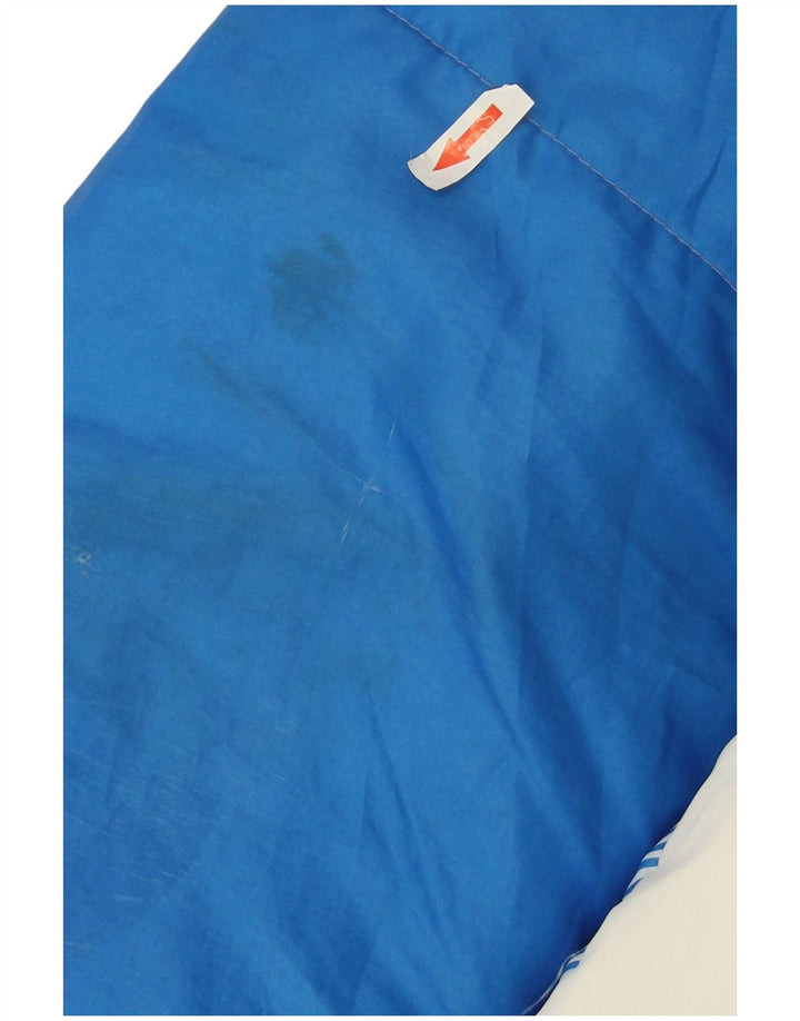 Jaqueta acolchoada masculina vintage UK 42 XL azul colorblock
