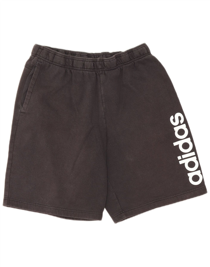 Shorts esportivos gráficos masculinos Adidas médio algodão preto