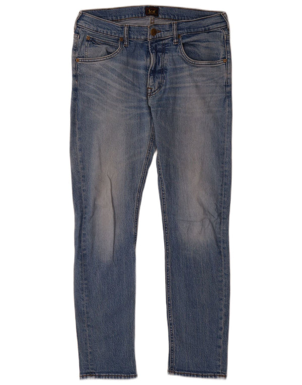 Lee Womens Luke Slim Tapered Jeans W31 L30 Azul Algodão