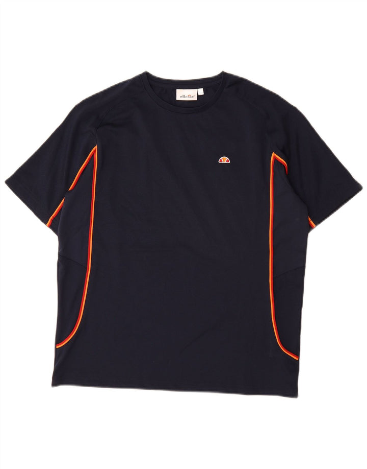 Camiseta ELLESSE Menino 13-14 Anos Azul Marinho Poliéster