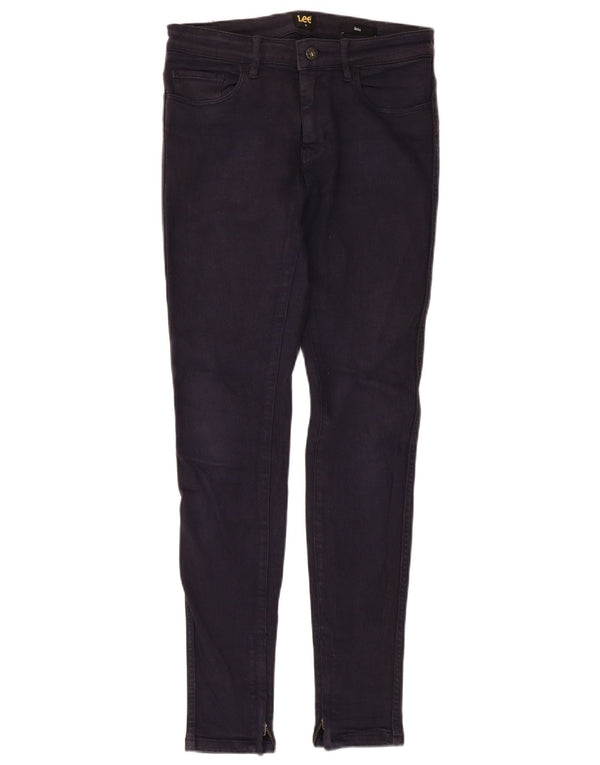 Calça feminina Lee casual slim US 12 grande W30 L29 azul marinho viscose
