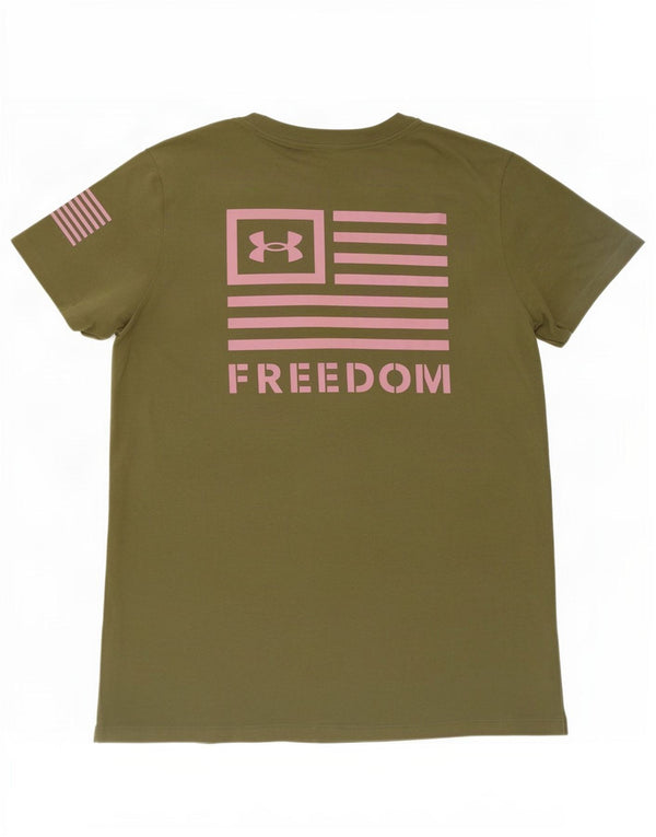 Camiseta feminina Under Armour Regular Graphic UK 14 grande algodão verde