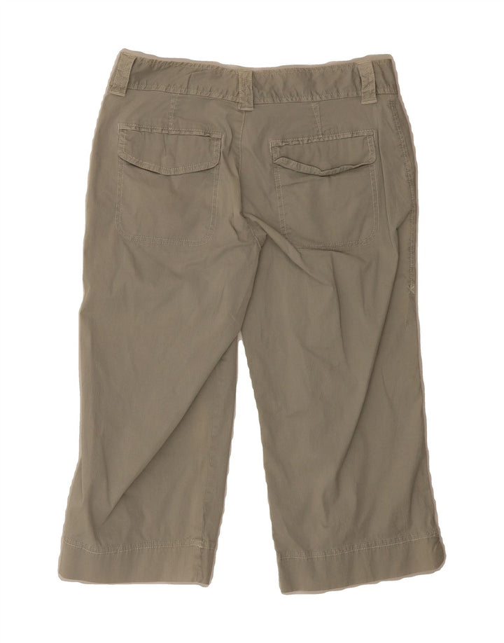 EDDIE BAUER Womens Capri Trousers US 2 XS W28 L18 Grey Pinstripe Cotton Vintage Eddie Bauer and Second-Hand Eddie Bauer from Messina Hembry 