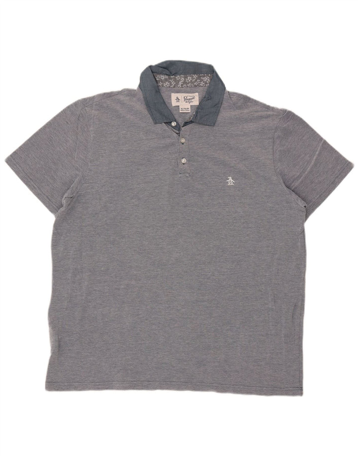 Camisa polo masculina Penguin XL algodão azul