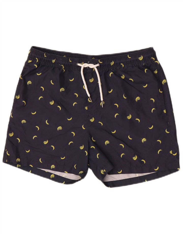 Shorts de natação masculino Jack & Jones gráfico pequeno azul marinho poliéster