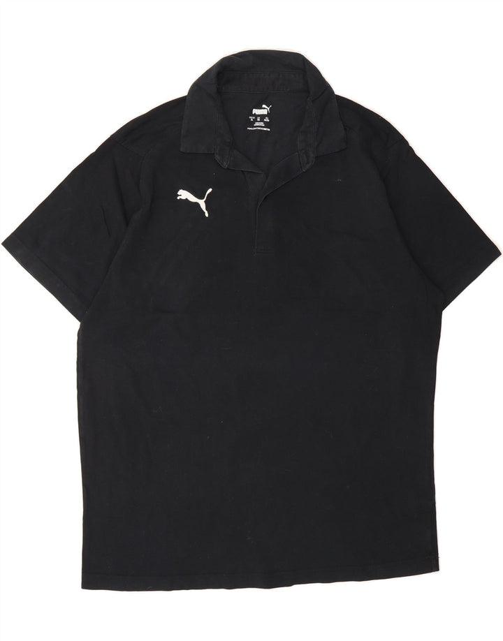 PUMA Mens Polo Shirt XL Black Cotton Vintage Puma and Second-Hand Puma from Messina Hembry 