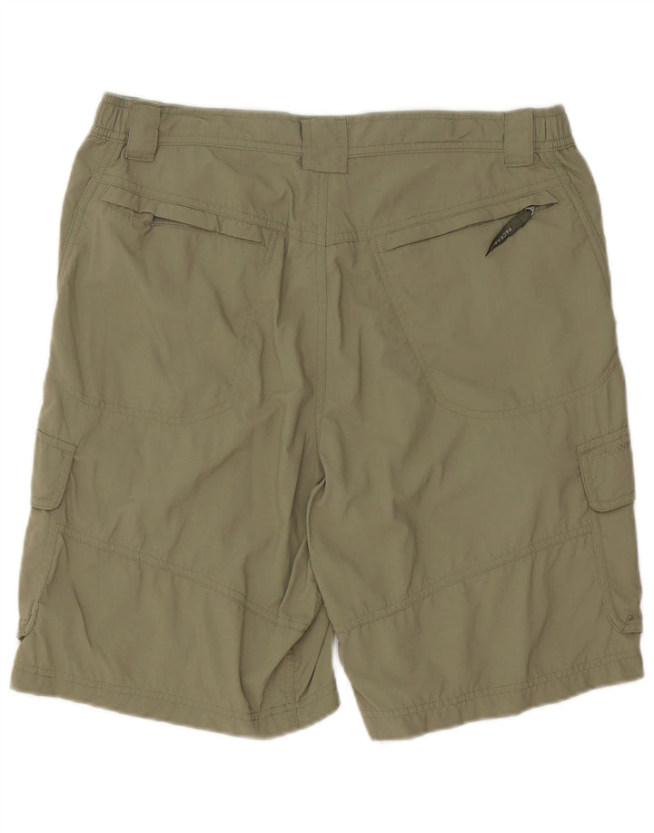 COLUMBIA Masculino Titanium Cargo Shorts Médio W32 Cáqui Nylon