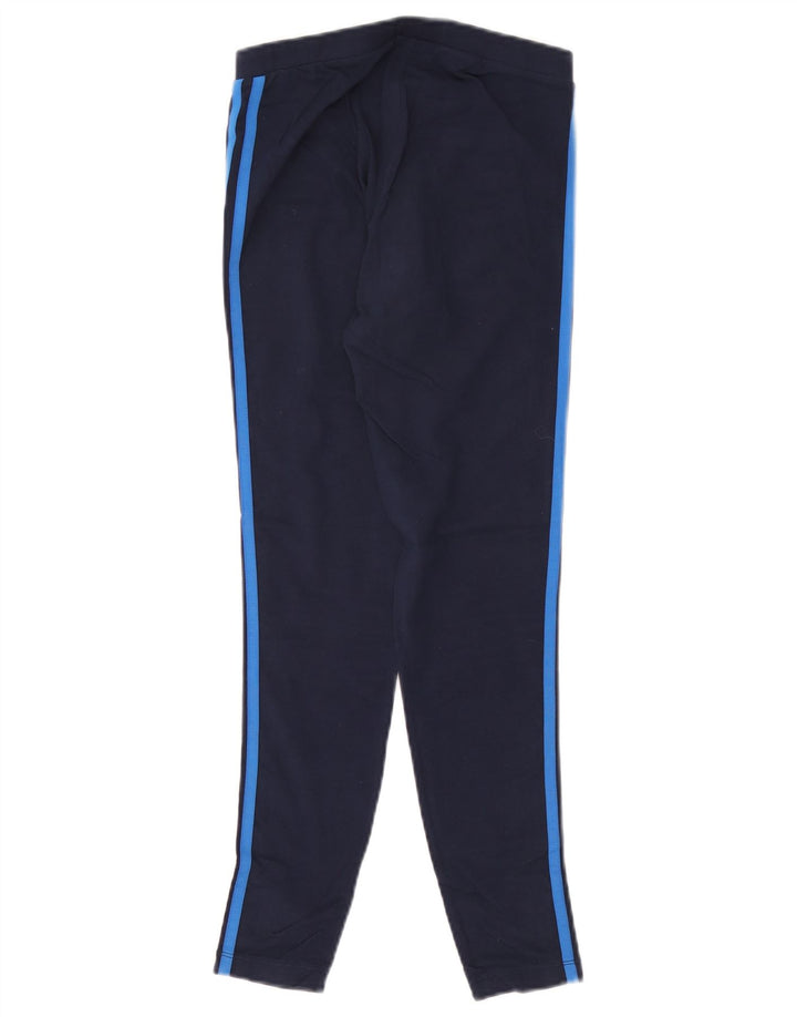 ADIDAS Womens Leggings UK 8 Small Navy Blue Cotton