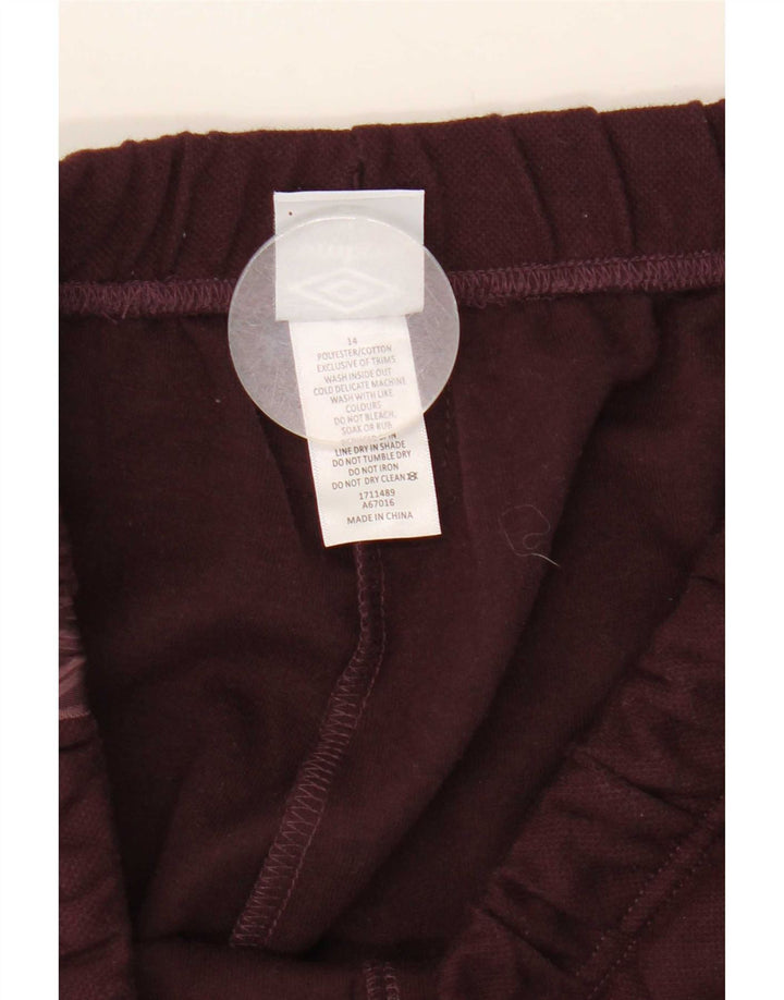 Calça de treino feminina Umbro UK 14 grande poliéster Borgonha