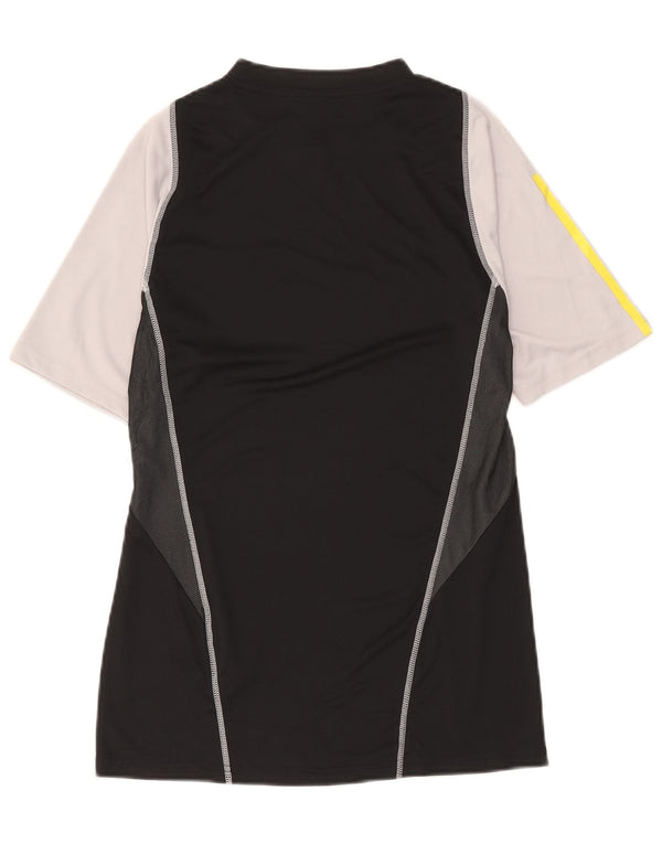 Camiseta Adidas Masculina Aeroready Slim Fit Top Pequeno Bloco Colorido Preto
