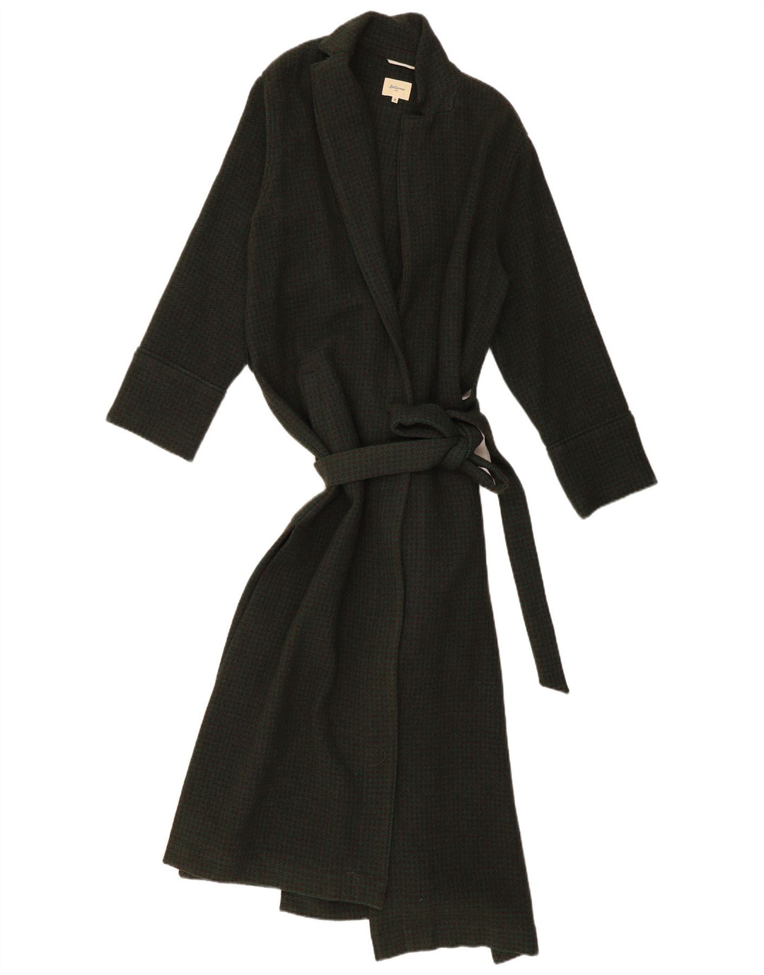 Sobretudo feminino BELLEROSE US 2 XS cáqui houndstooth lã