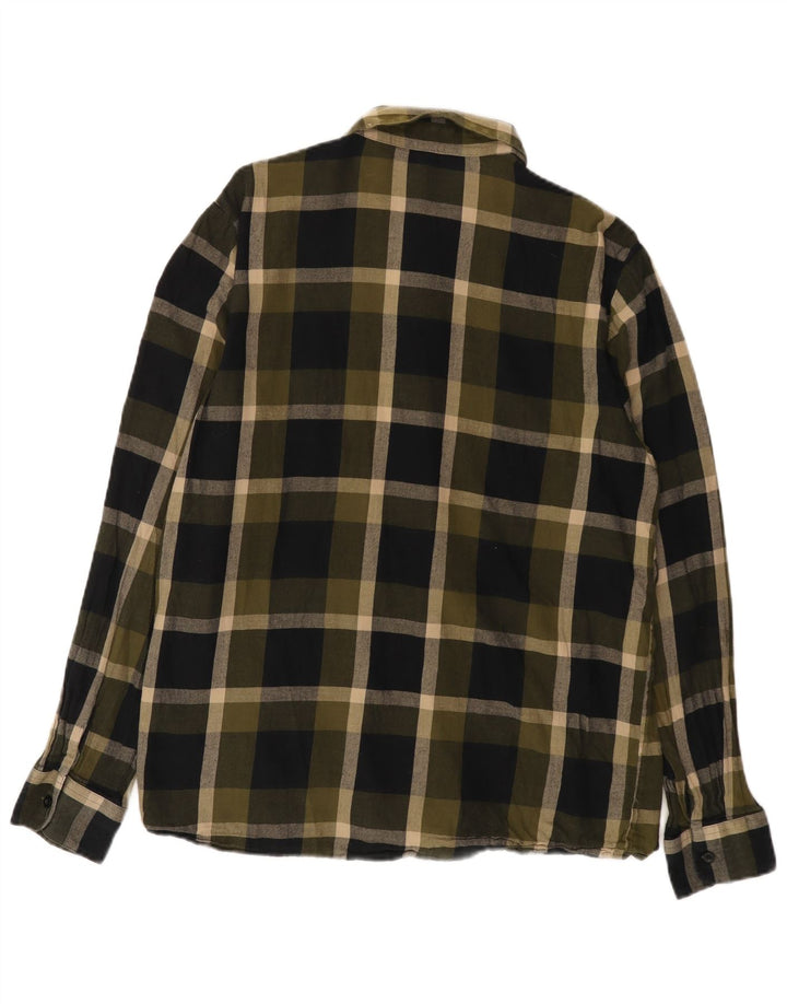 Camisa masculina de flanela VOLCOM grande algodão xadrez cáqui