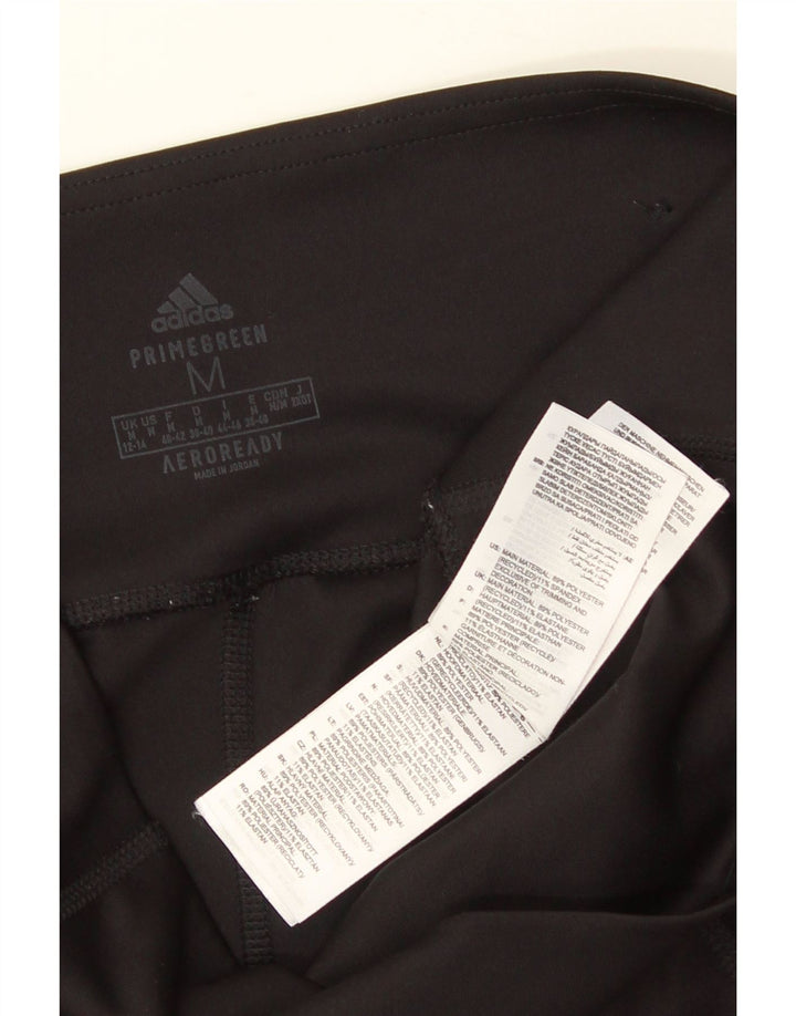 ADIDAS Womens Aeroready Leggings UK 12/14 Médio Preto Poliéster