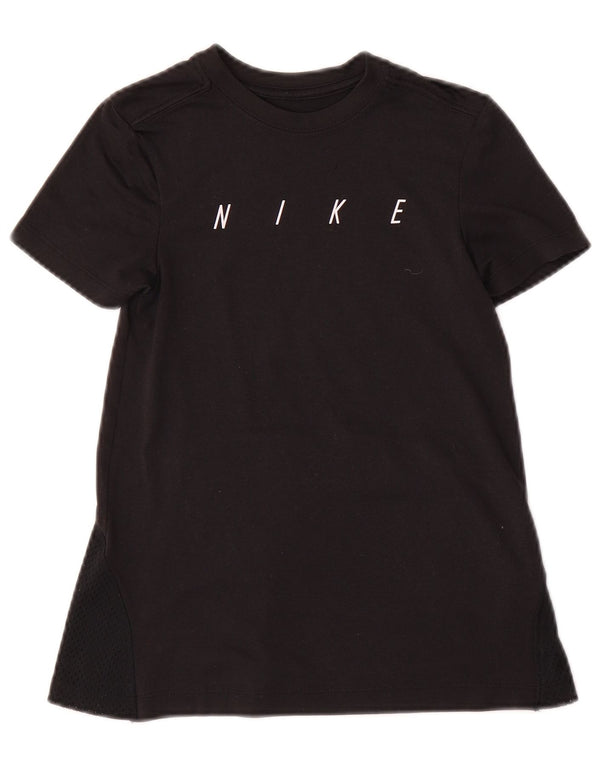Vestido camiseta Nike Girls Dri Fit Graphic 8-9 anos pequeno preto poliéster