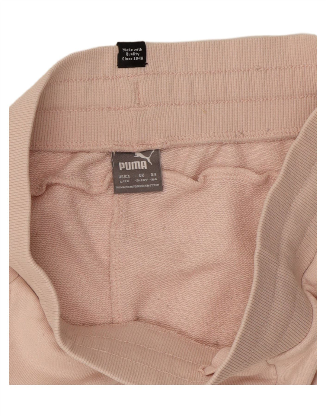 Shorts esportivos gráficos femininos PUMA 13-14 anos algodão rosa