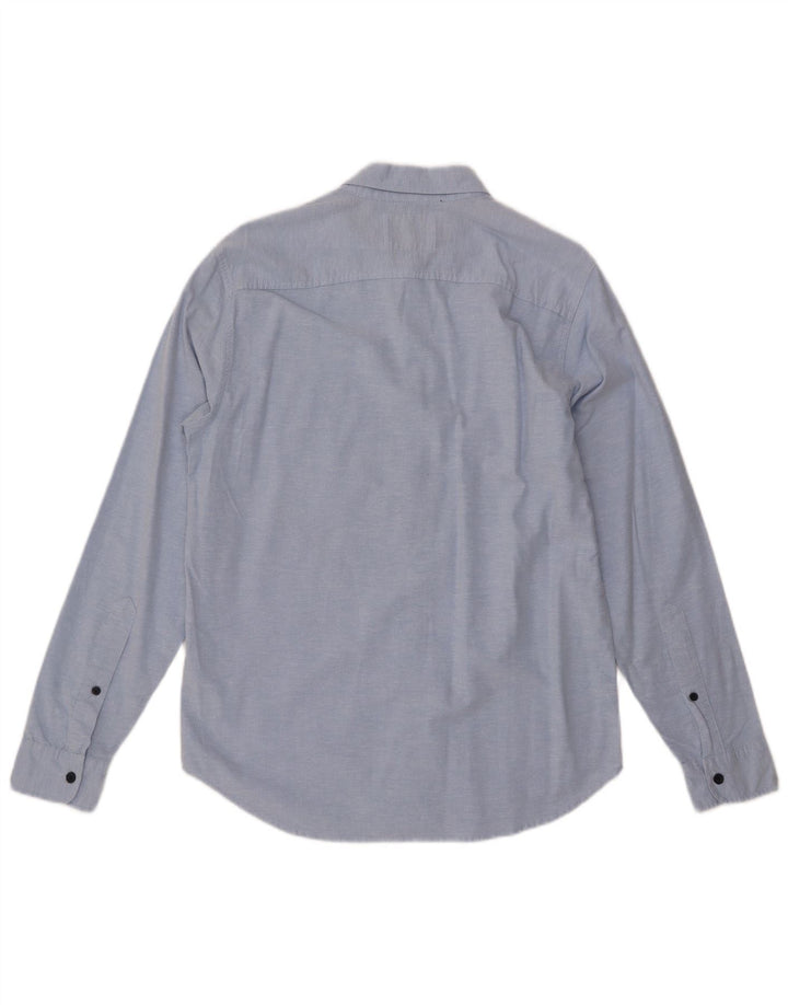 Camisa masculina HOLLISTER de algodão azul médio