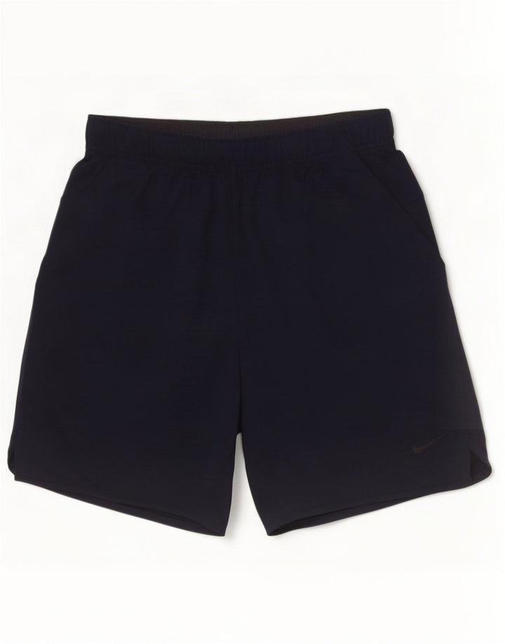 Shorts esportivos masculinos Nike Dri Fit pequenos poliéster azul marinho