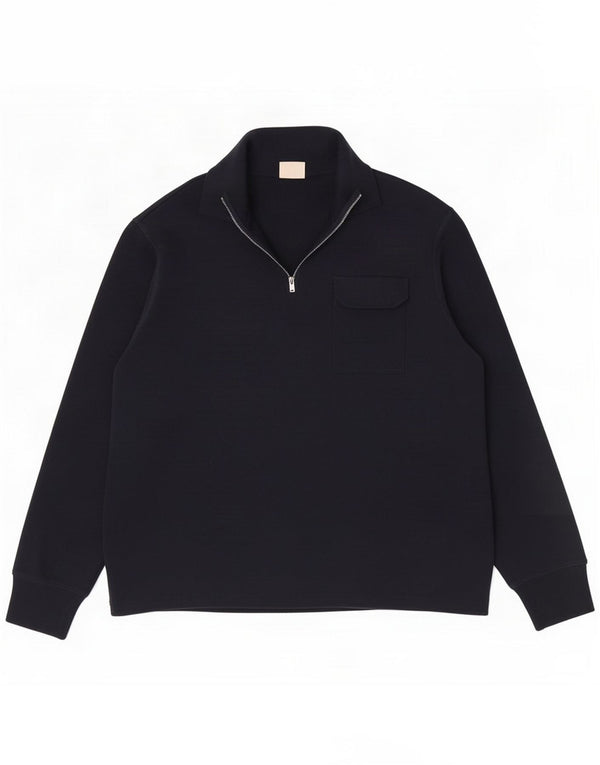 Marks & Spencer moletom masculino com zíper e gola 2XL algodão azul marinho