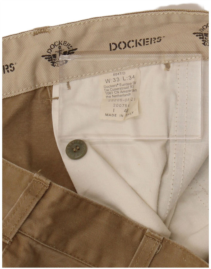 Calça jeans masculina Dockers reta W33 L31 cáqui