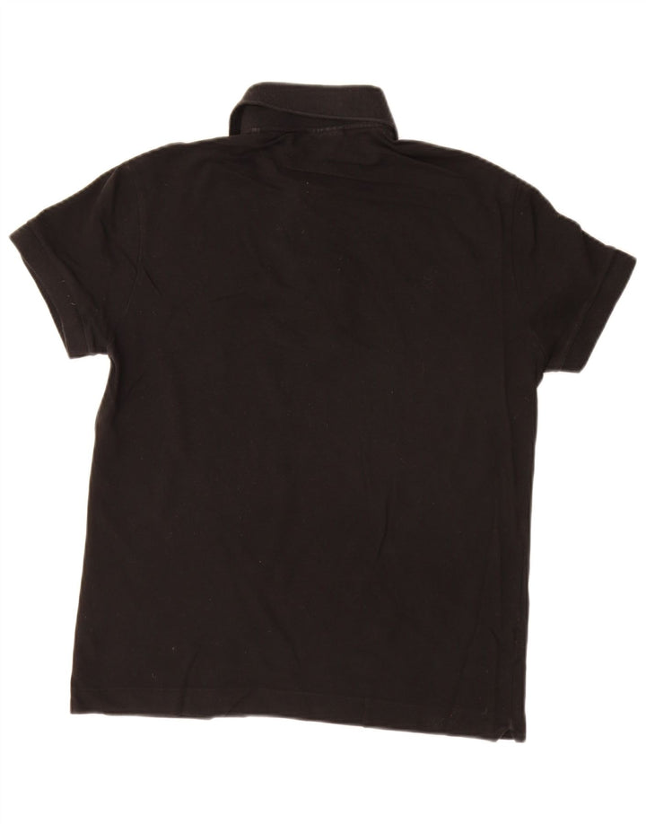 Camisa polo masculina Lacoste tamanho 3 pequeno algodão preto