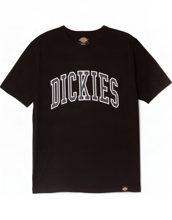 Camiseta gráfica masculina Dickies top pequeno algodão preto