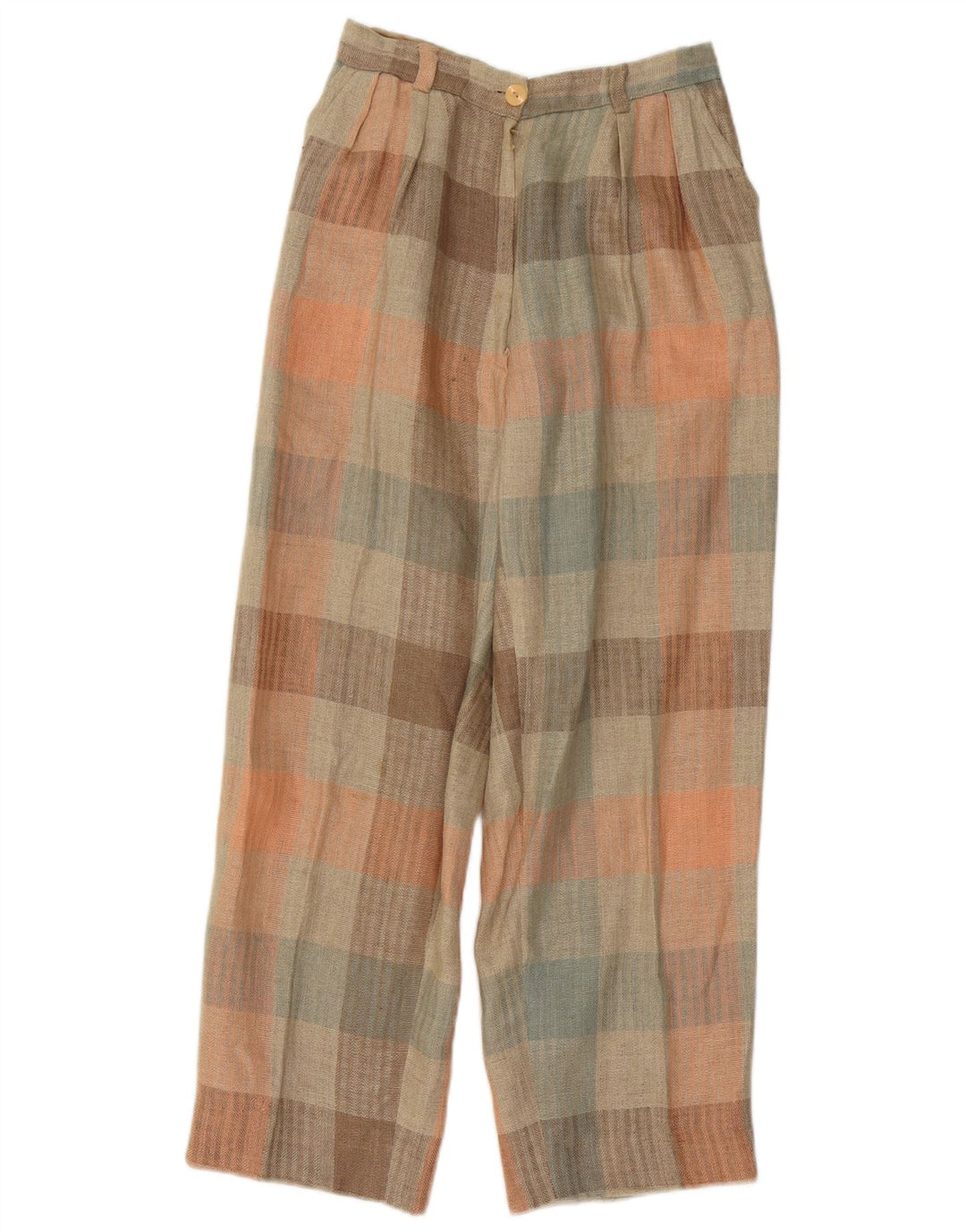 Calça Chino Feminina Vintage W26 L26 Guingão Multicolorido
