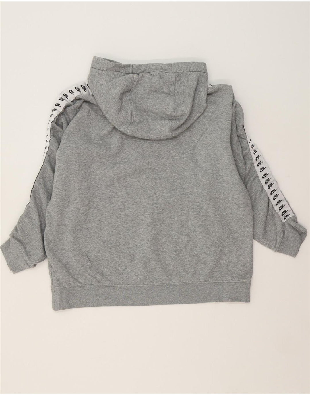 NIKE Womens Graphic Oversized Hoodie Jumper UK 16 Large Grey Cotton Vintage Nike and Second-Hand Nike from Messina Hembry 