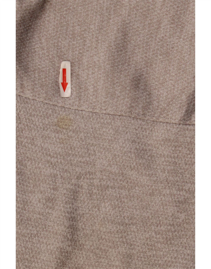 ADIDAS Mens Graphic Zip Neck Moletom Jumper XL Cinza Poliéster