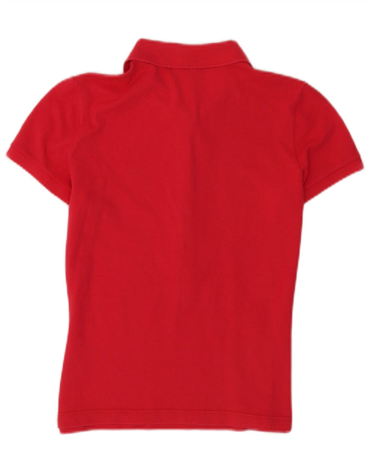 Lacoste camisa polo feminina de manga curta tamanho 40 médio algodão vermelho