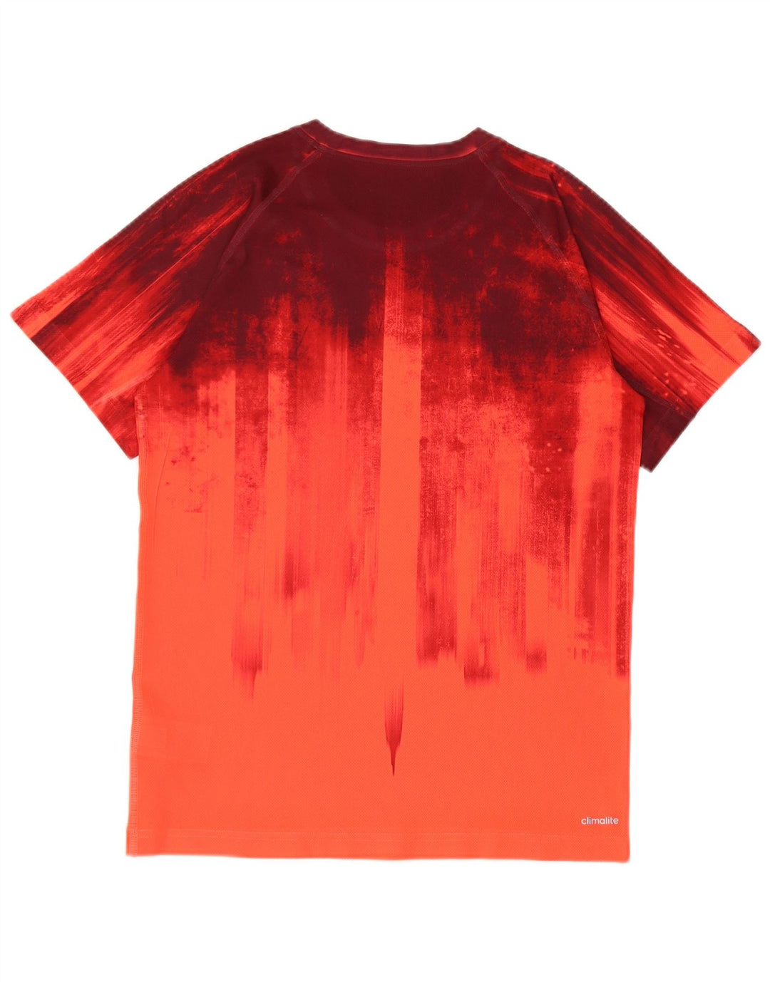 Adidas Mens Climalite Camiseta Top XS Vermelho Tie Dye Poliéster