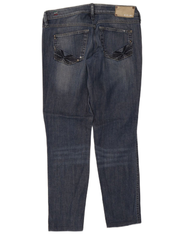 Diesel Feminino Lhela Distressed Slim Jeans W29 L28 Azul Algodão