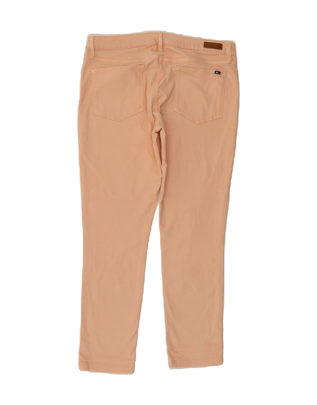TOMMY HILFIGER Womens Slim Casual Trousers W32 L27 Pink Cotton Vintage Tommy Hilfiger and Second-Hand Tommy Hilfiger from Messina Hembry 