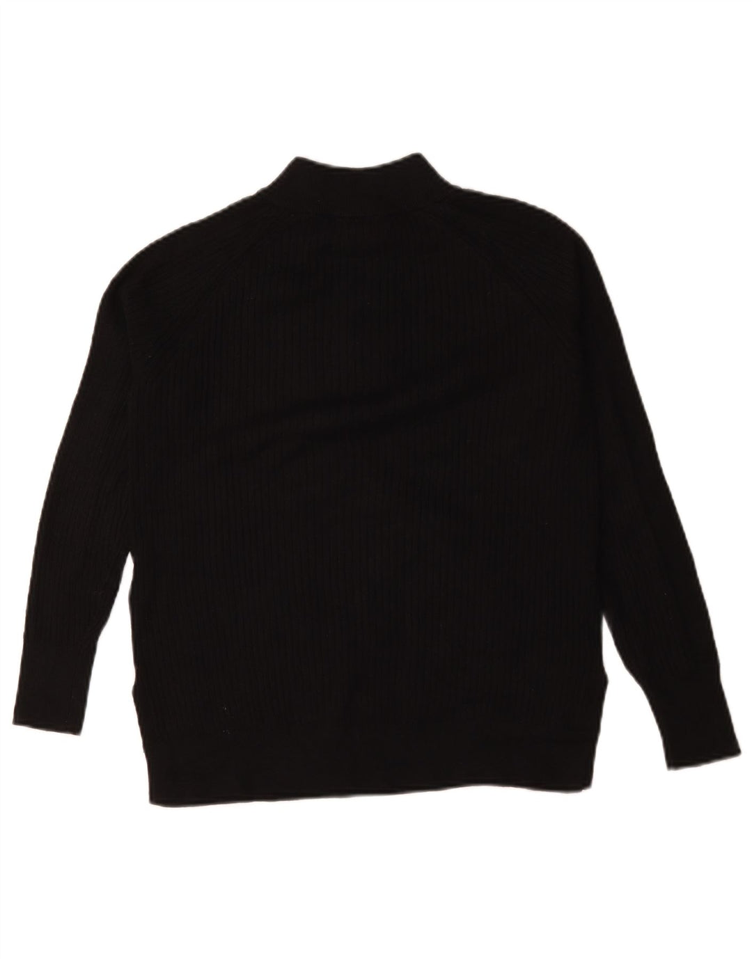 Suéter feminino Marks & Spencer com zíper e gola grande Reino Unido 6 XS preto