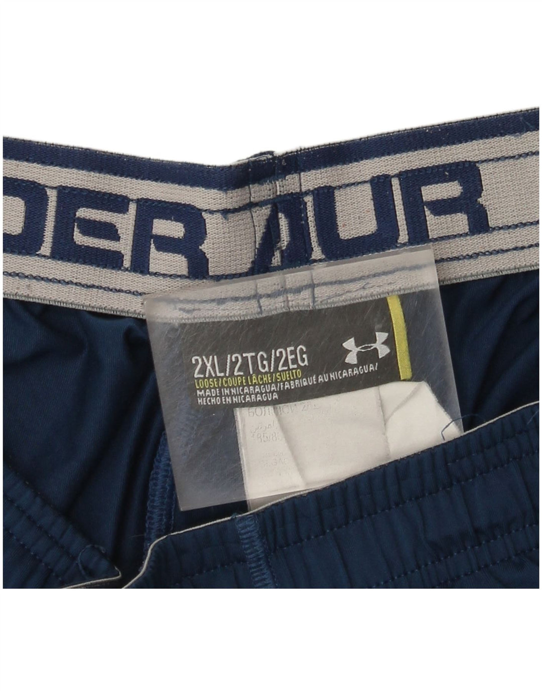 Under Armour Masculino Sport Shorts 2XL Poliéster Colourblock Azul Marinho