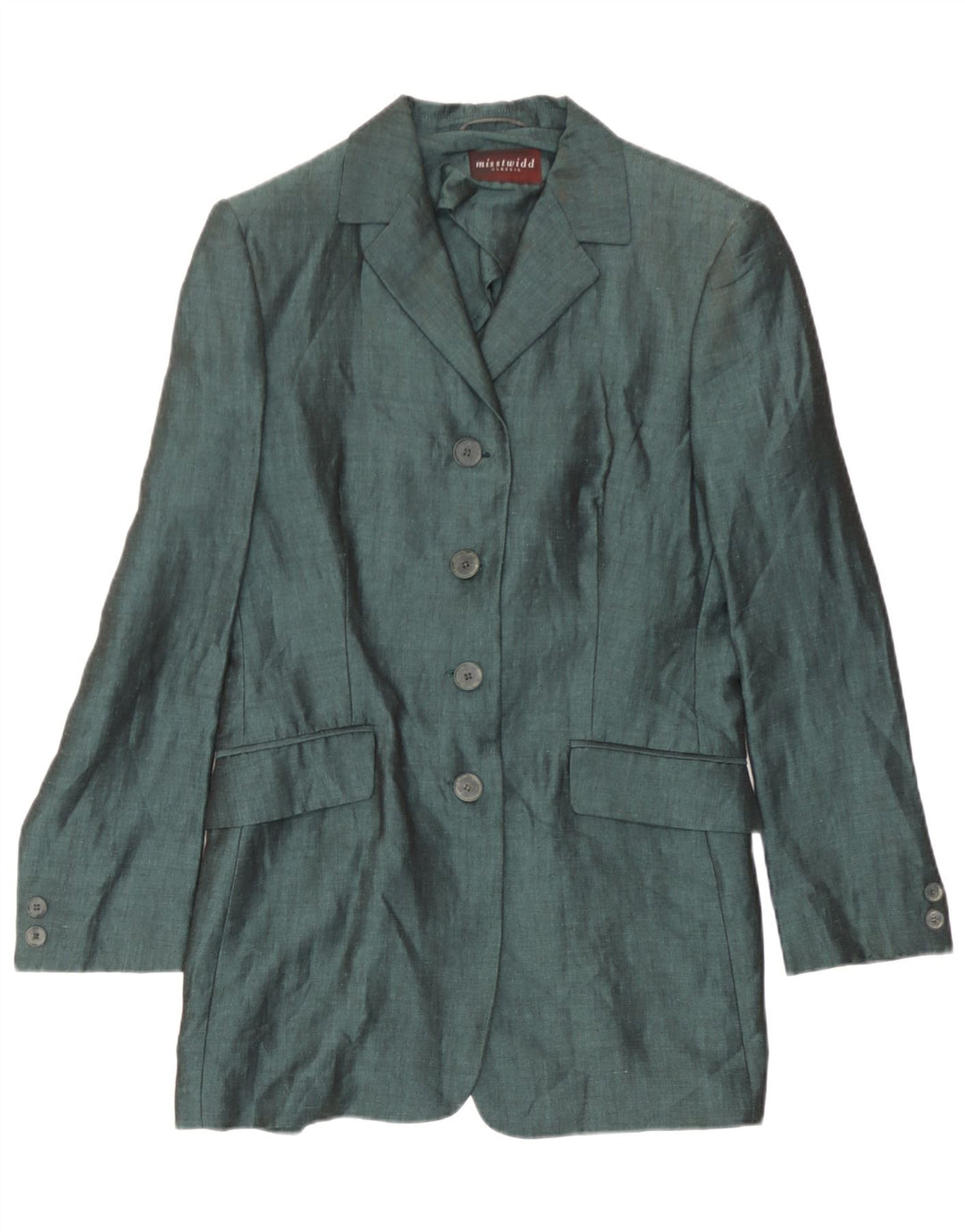 Jaqueta blazer feminina Misstwidd IT 44 linho verde médio
