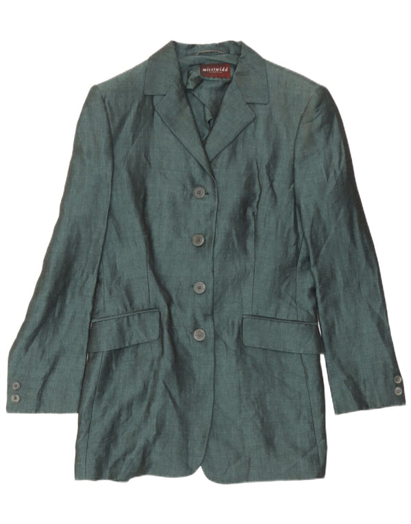 Jaqueta blazer feminina Misstwidd IT 44 linho verde médio
