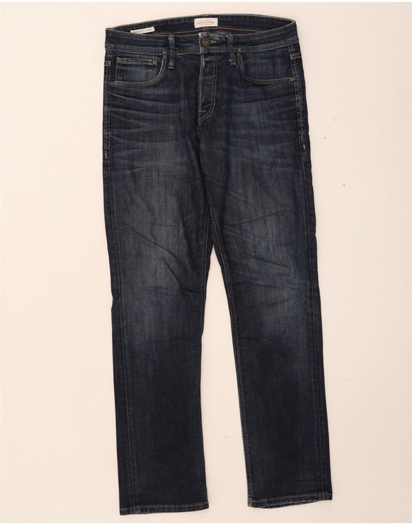 Jack & Jones Mens Clark Regular Fit Calça Jeans Reta W32 L32 Azul