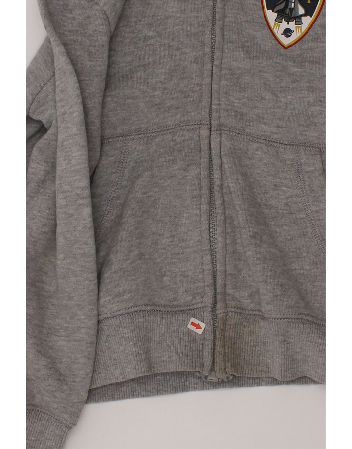 Suéter Benetton Boys Graphic Zip com capuz 5-6 anos cinza