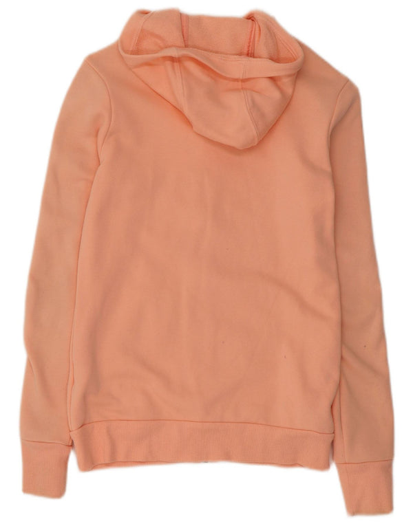 Suéter Adidas feminino com capuz e zíper gráfico 13-14 anos rosa algodão colorblock