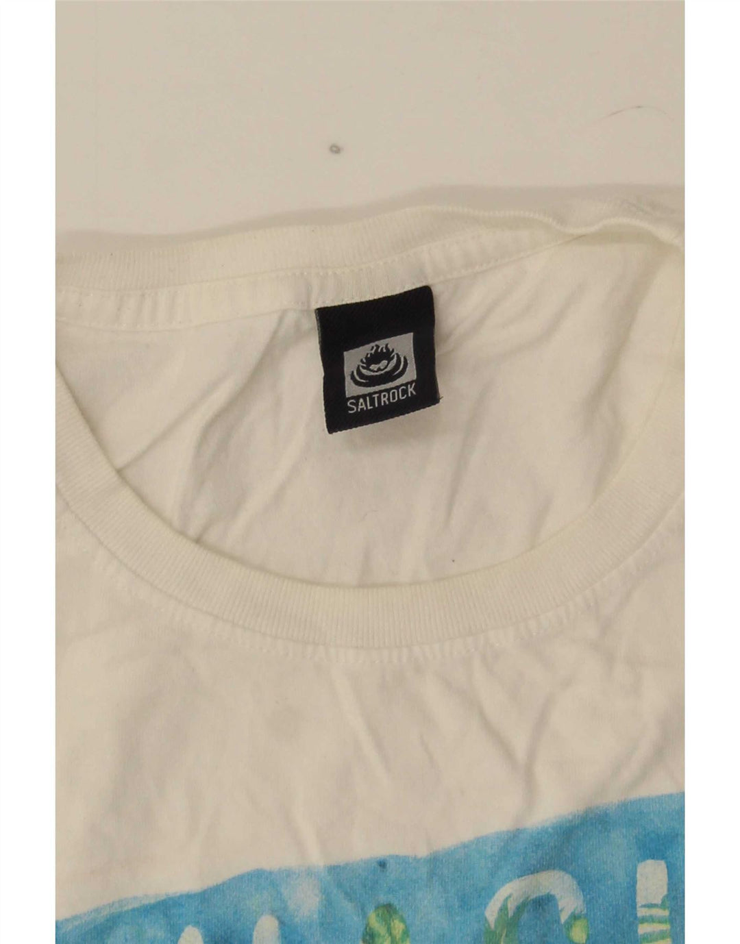 Camiseta masculina gráfica Saltrock Top médio algodão branco