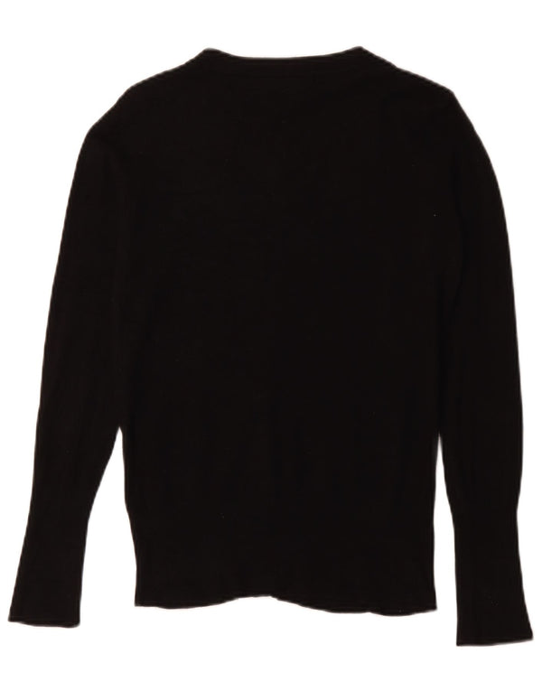 Suéter cardigã feminino Zara Reino Unido 12 médio preto