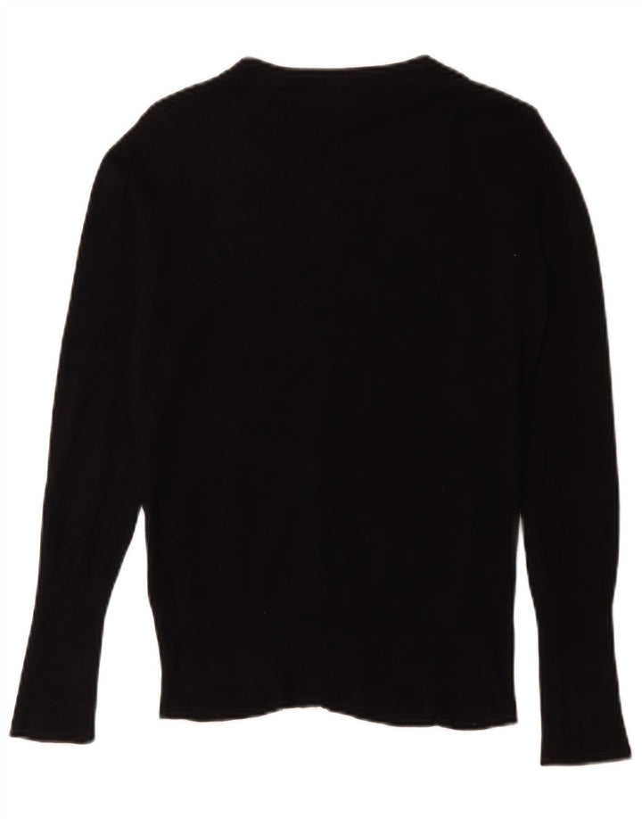 Suéter cardigã feminino Zara Reino Unido 12 médio preto