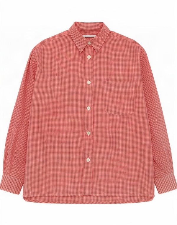 Camisa feminina Marella UK 16 grande poliéster vermelho guingão