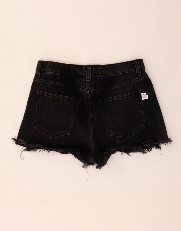 Shorts jeans feminino Zara EU 36 XS W26 algodão preto