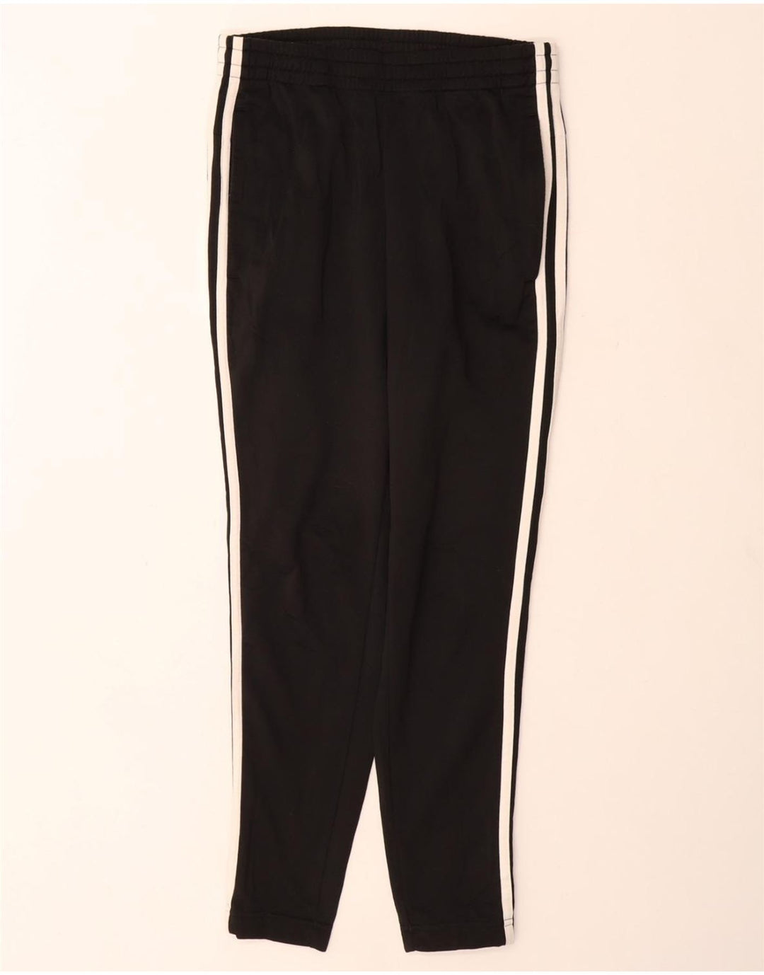 Calças de treino femininas ADIDAS UK 4/6 XS preto poliéster