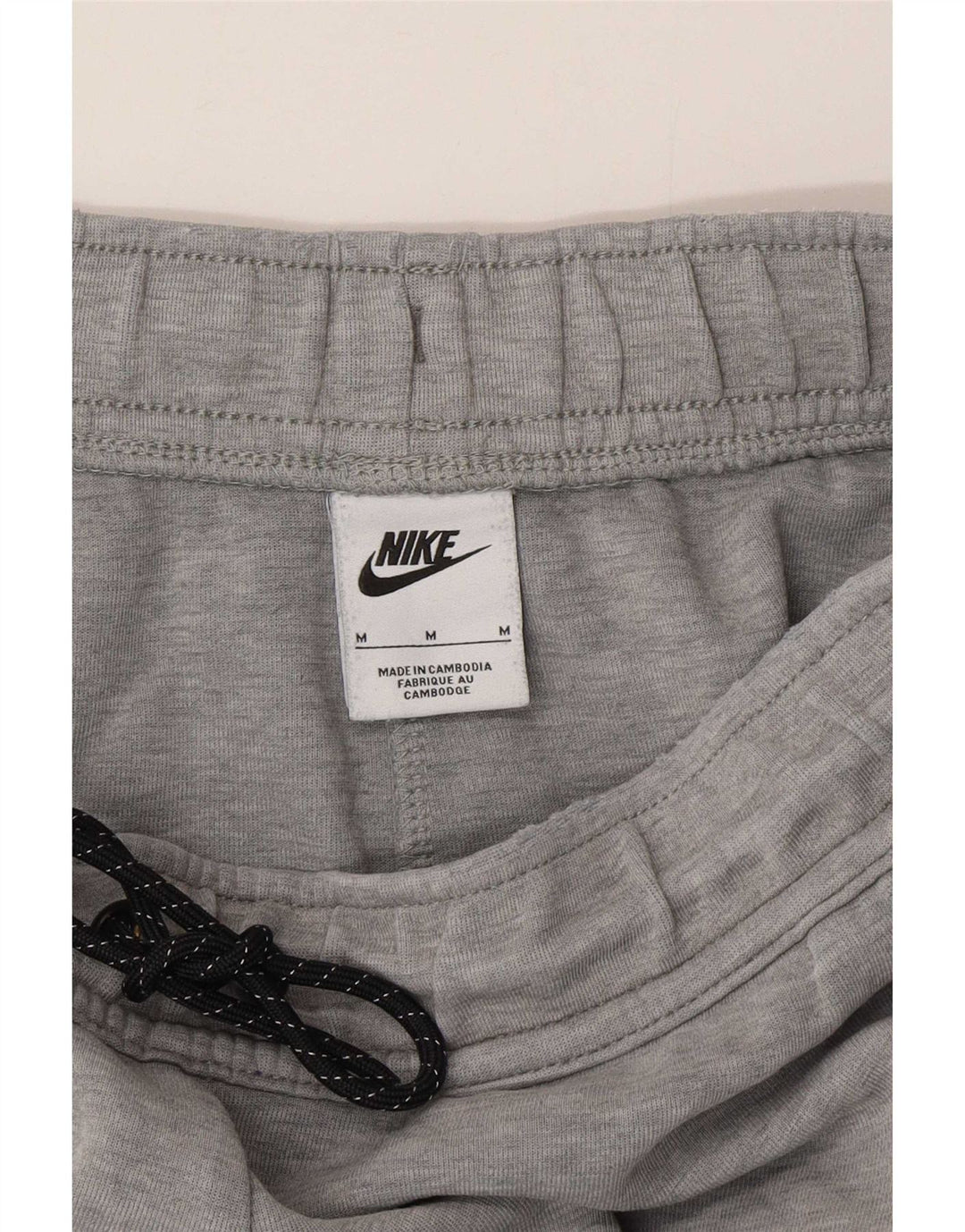 Calça de treino masculina Nike Joggers cinza médio algodão colorblock