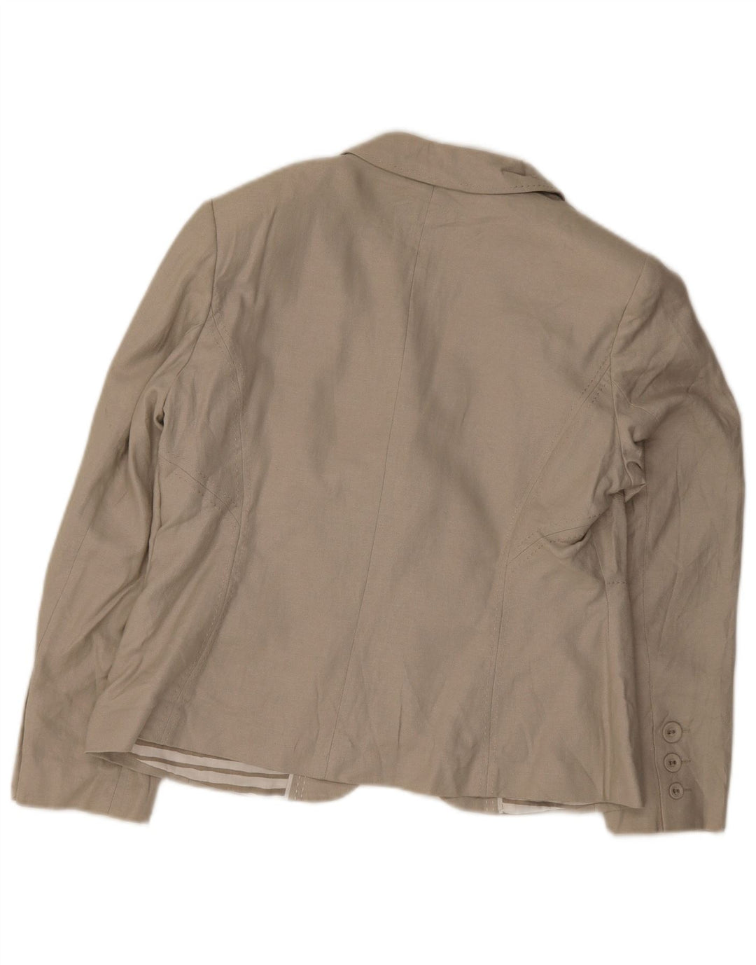 Jaqueta blazer feminina de 3 botões Marks & Spencer Reino Unido 16 grande linho verde