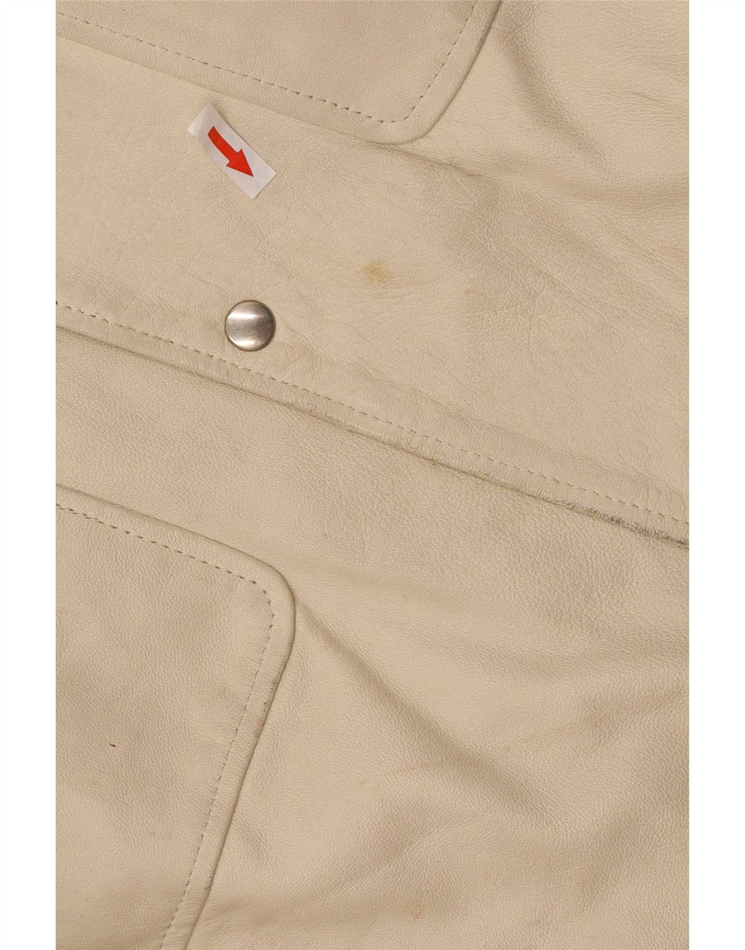 Jaqueta de couro masculina Settore Reino Unido 42 XL Bege