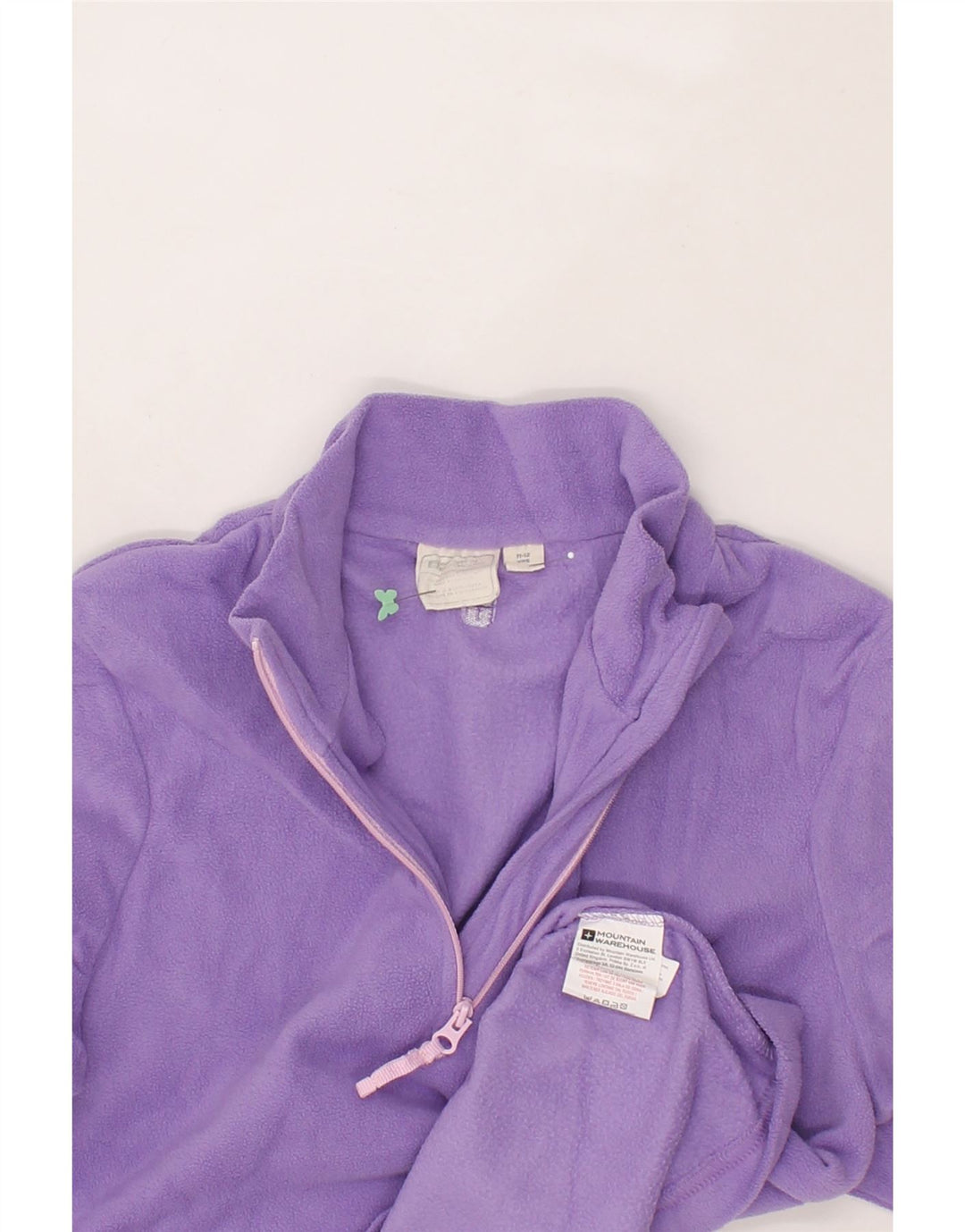 MOUNTAIN WAREHOUSE Girls Zip Neck Fleece Jumper 11-12 Years Purple Vintage Mountain Warehouse and Second-Hand Mountain Warehouse from Messina Hembry 